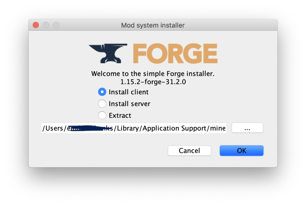 install mods on minecraft for forge on mac