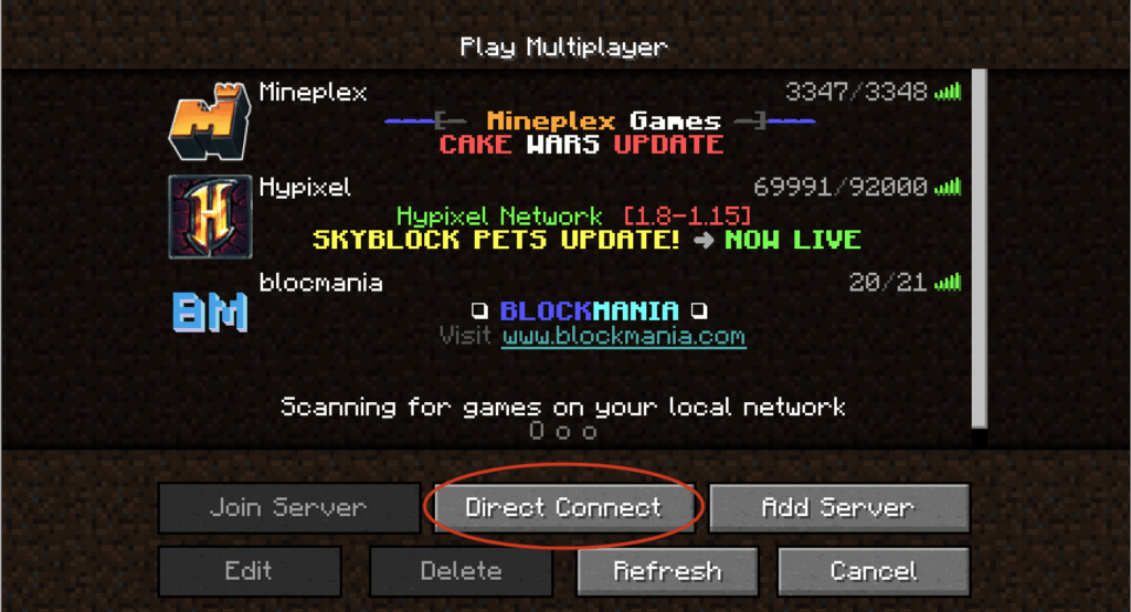 Online minecraft multiplayer