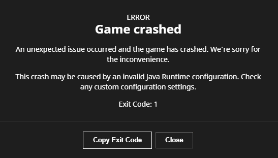 error when installing minecraft forge